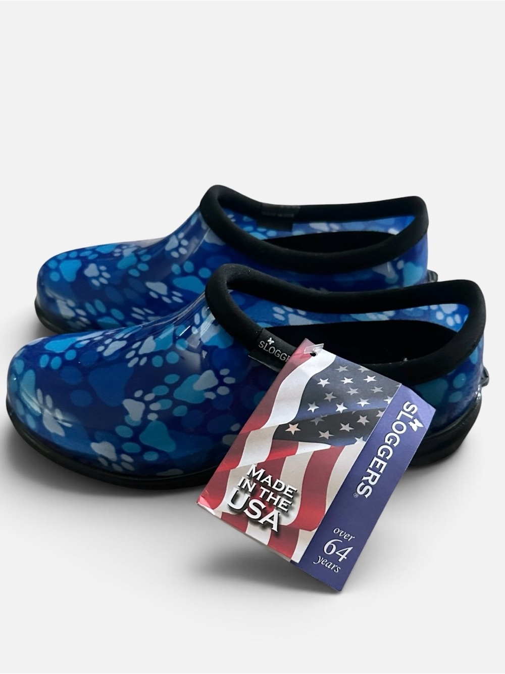 NWT Sloggers Dog Paw Garden Clogs Slip on Shoes Womens Size 6 Made in USA - Picture 6 of 6